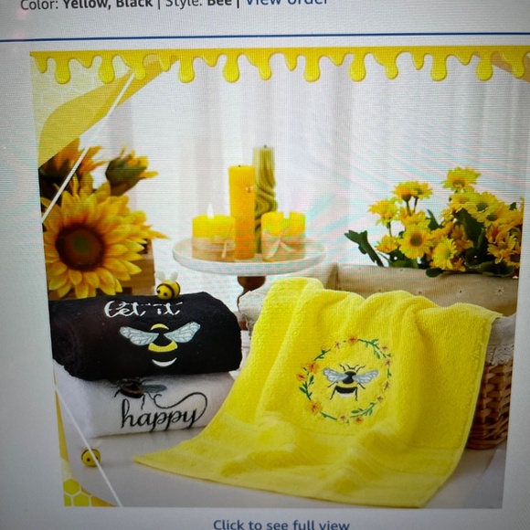 PRICE DROP! Cute Bee Theme Gift Set: Hand towel, soap dispenser & birthday card - Picture 2 of 11